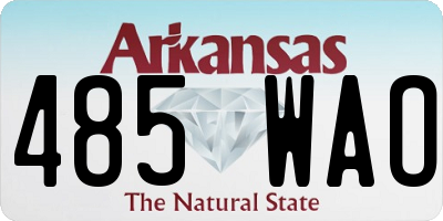 AR license plate 485WAO