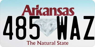 AR license plate 485WAZ