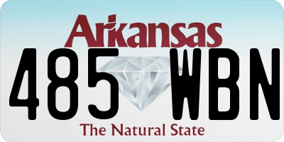 AR license plate 485WBN
