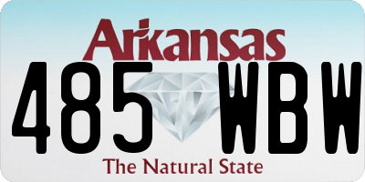 AR license plate 485WBW