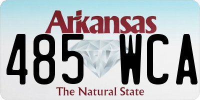 AR license plate 485WCA