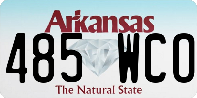 AR license plate 485WCO