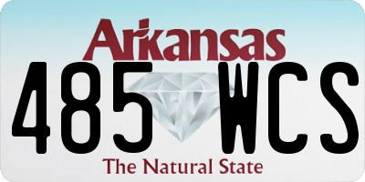 AR license plate 485WCS