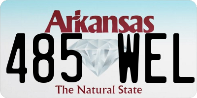AR license plate 485WEL