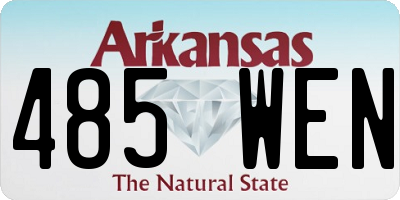AR license plate 485WEN