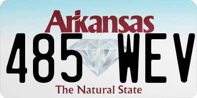 AR license plate 485WEV