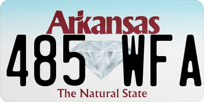 AR license plate 485WFA