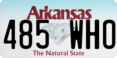 AR license plate 485WHO
