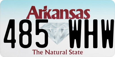 AR license plate 485WHW