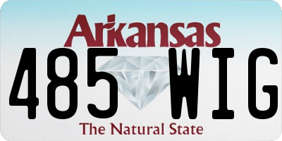 AR license plate 485WIG