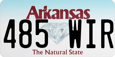 AR license plate 485WIR
