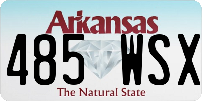 AR license plate 485WSX