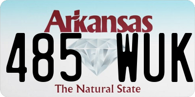 AR license plate 485WUK