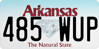 AR license plate 485WUP