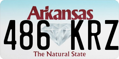 AR license plate 486KRZ