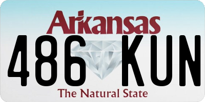 AR license plate 486KUN
