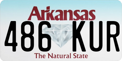 AR license plate 486KUR