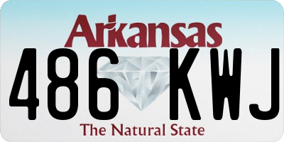 AR license plate 486KWJ