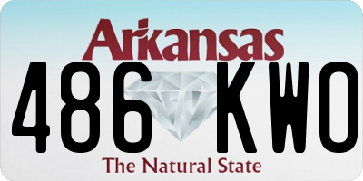 AR license plate 486KWO