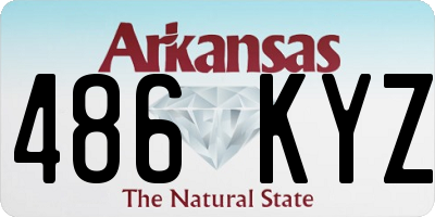 AR license plate 486KYZ