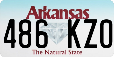 AR license plate 486KZO