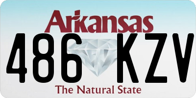 AR license plate 486KZV