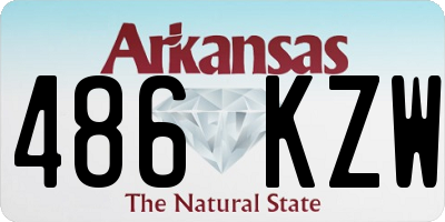 AR license plate 486KZW