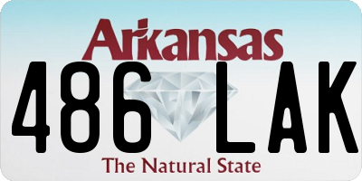AR license plate 486LAK