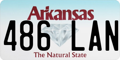 AR license plate 486LAN