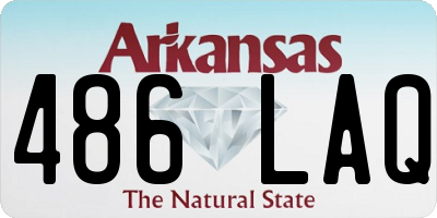 AR license plate 486LAQ