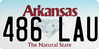 AR license plate 486LAU