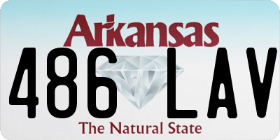 AR license plate 486LAV