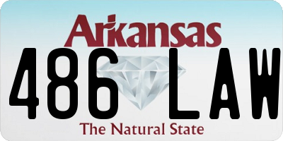 AR license plate 486LAW