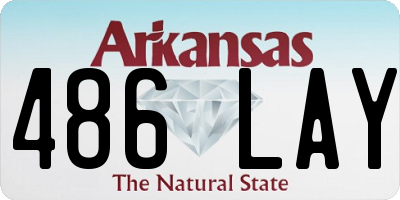 AR license plate 486LAY