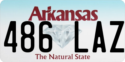 AR license plate 486LAZ