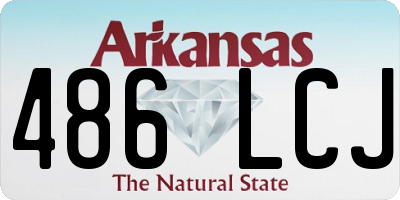 AR license plate 486LCJ