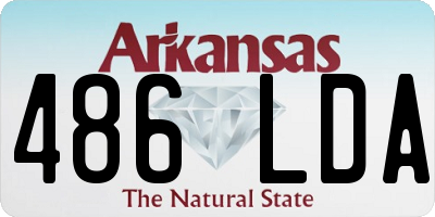 AR license plate 486LDA