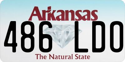 AR license plate 486LDO