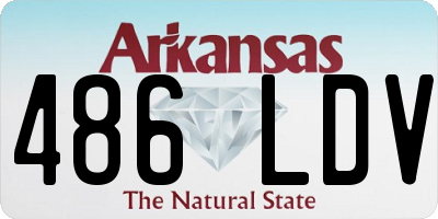 AR license plate 486LDV