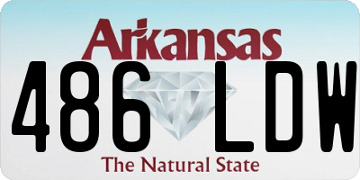 AR license plate 486LDW