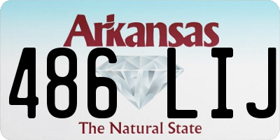 AR license plate 486LIJ