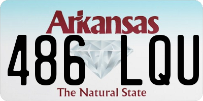 AR license plate 486LQU