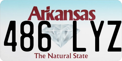 AR license plate 486LYZ