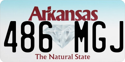 AR license plate 486MGJ