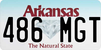 AR license plate 486MGT