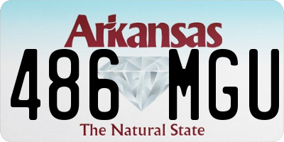 AR license plate 486MGU