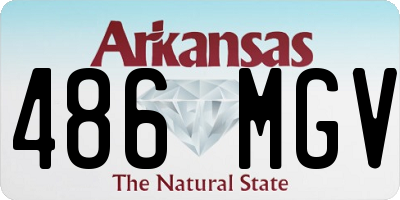 AR license plate 486MGV