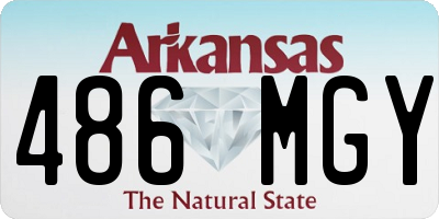 AR license plate 486MGY