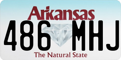 AR license plate 486MHJ