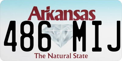AR license plate 486MIJ